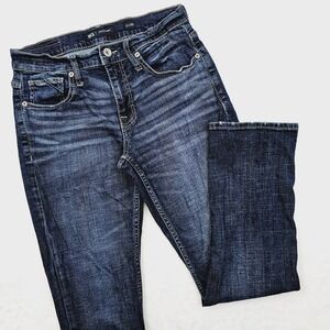 BKE Jake Mens 31W 29L Denim Jeans Dark Wash Stretch ABS16313